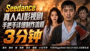 3分钟真人AI影视剧怎么做？SD 2.0手把手完整制作流程｜Higgsfield 14天SD 2.0/2.5无限生成-淘金日记