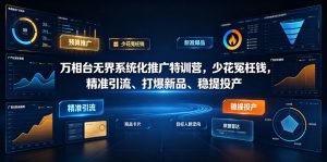 万相台无界系统化推广特训营VI0.0，少花冤枉钱，精准引流、打爆新品、稳提投产（全程录音+字幕）-淘金日记