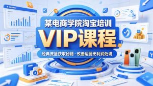 某电商学院淘宝培训VIP课程,各种经典有用的流量获取秘籍,改善运营产品没利润的处境(2026年5月)-淘金日记