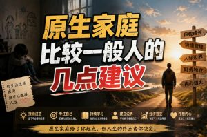 付费文章:给原生家庭比较一般人的几点建议-淘金日记