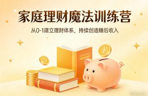 家庭理财魔法训练营,从0-1建立理财体系,持续创造睡后收入-淘金日记