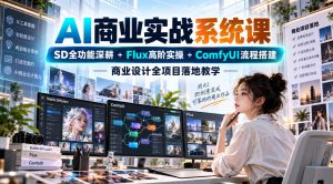 AI商业实战系统课|SD全功能深耕+Flux高阶实操+Comfyui流程搭建,商业设计全项目落地教学-淘金日记