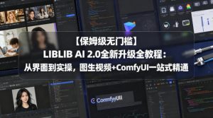 【保姆级无门槛】LIBLIB AI 2.0全新升级全教程:从界面到实操,图生视频+ComfyUI一站式精通-淘金日记