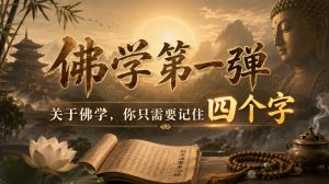 付费文章:佛学第一弹,关于佛学,你只需要记住四个字-淘金日记