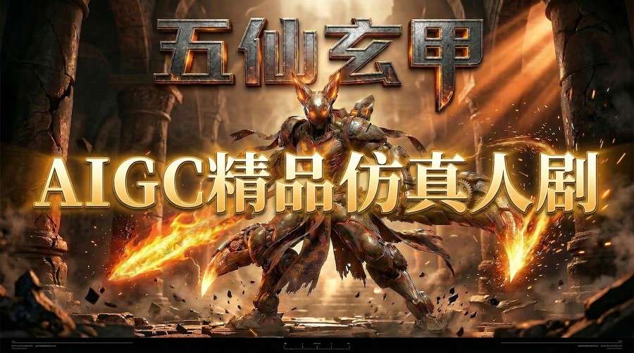 AIGC精品仿真人短剧教学，以五仙玄甲风为例展示保姆级实操教学-淘金日记