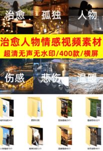 爆款短视频常用视频素材!抖音治愈伤感人物情感视频素材,400款合集,无声无水印,视频感氛围拉满-淘金日记