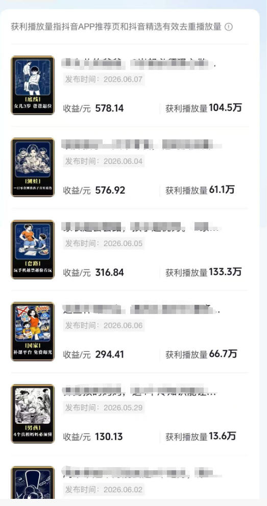 抖音某博主的育儿Ai视频全流程0-1实操，伙伴计划+分成计划+商单收徒等多种收益，日入300+-淘金日记