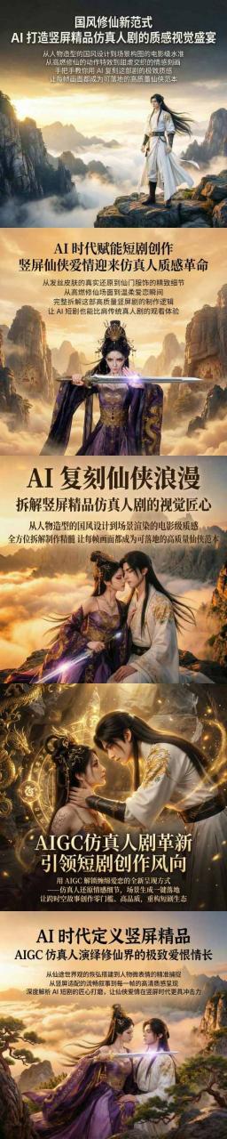 AIGC仿真人《合欢宗》短剧教学，用AIGC解锁缠绵爱恋的全新呈现方式，让跨时空故事创作零门槛、高品质，重构短剧生态-淘金日记