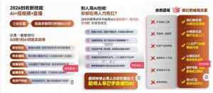 2026创收新技能AI+短视频+直播,用AI爆改生意,这是一套能陪你从0到1的AI创富实战课-淘金日记